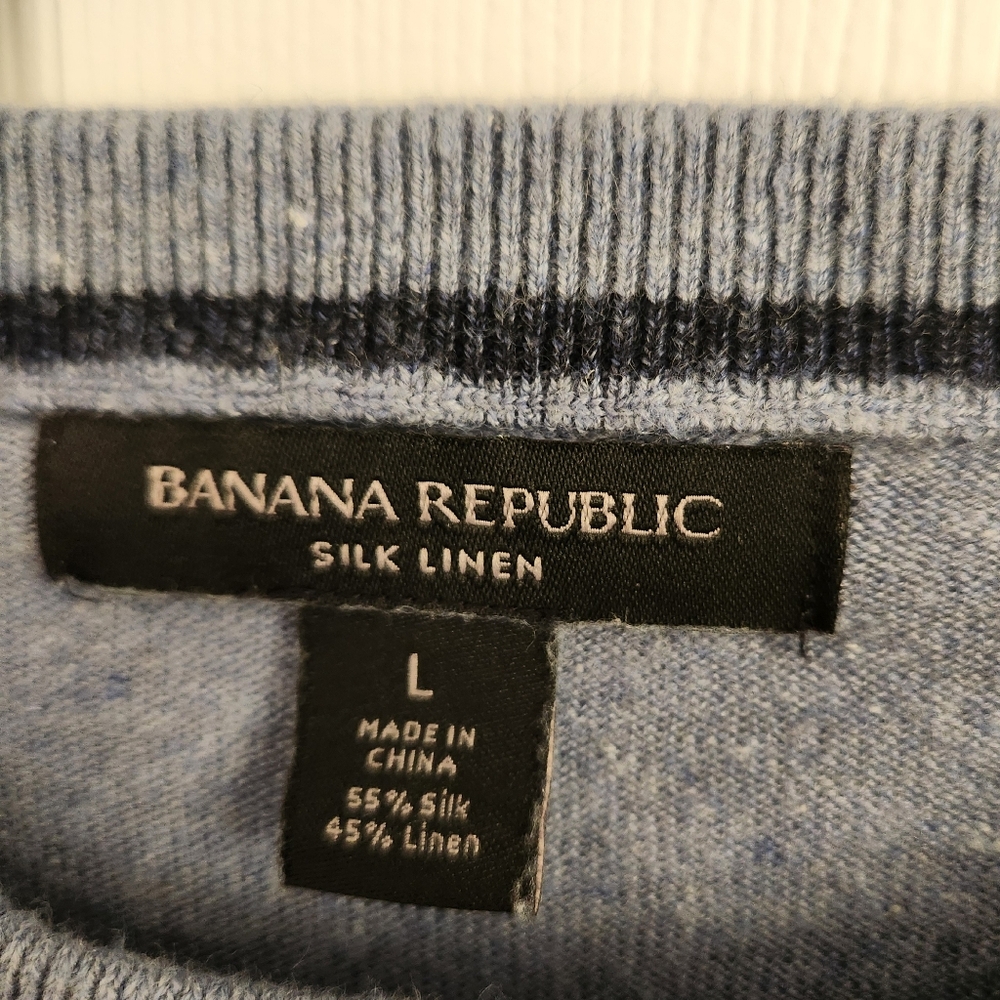 Blue Lightweight Crewneck Sweater - Picture 3 of 4